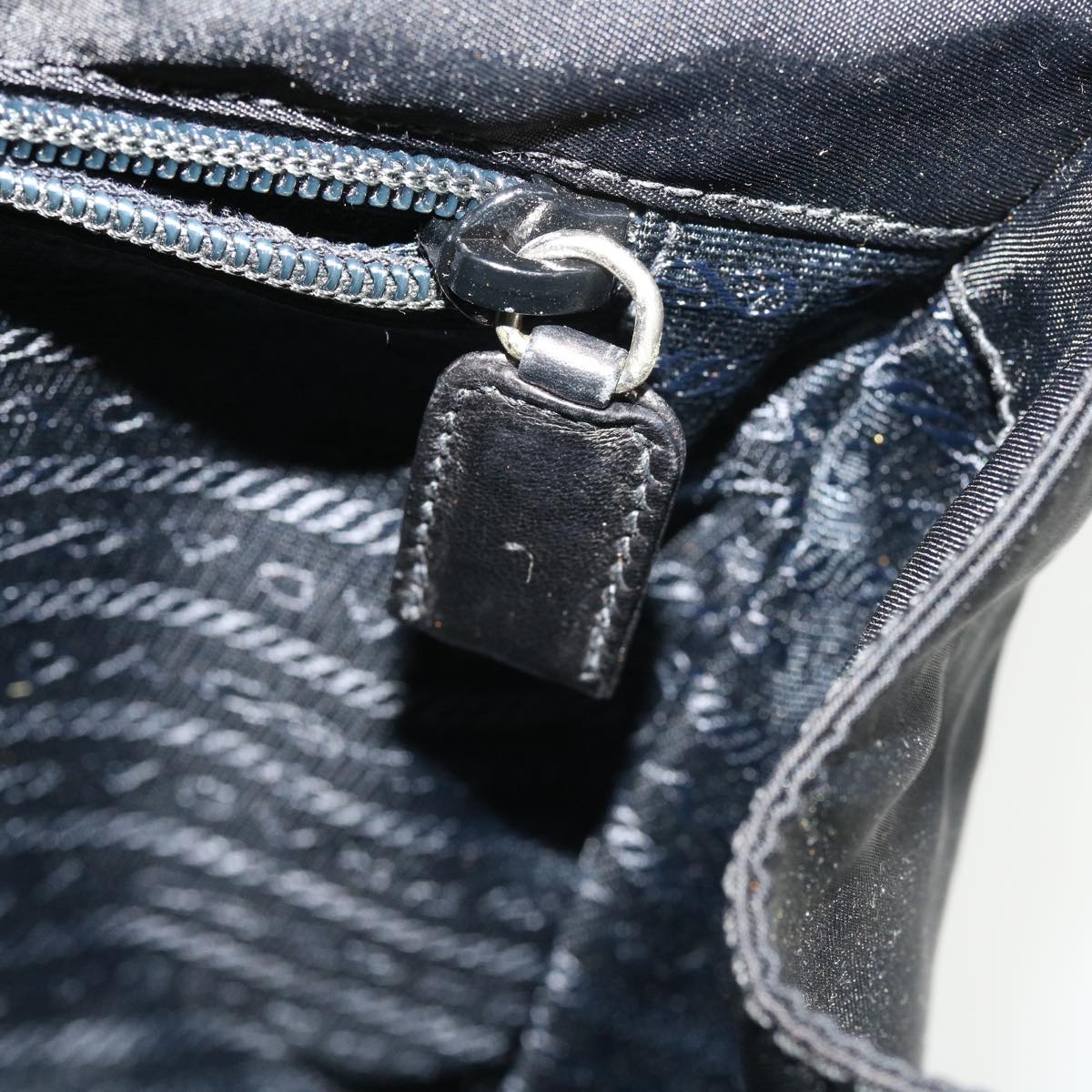 PRADA Hand Bag Leather Black Auth fm1909