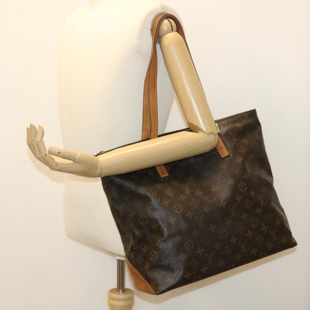 LOUIS VUITTON Monogram Cabas Mezzo Tote Bag M51151 LV Auth fm2005