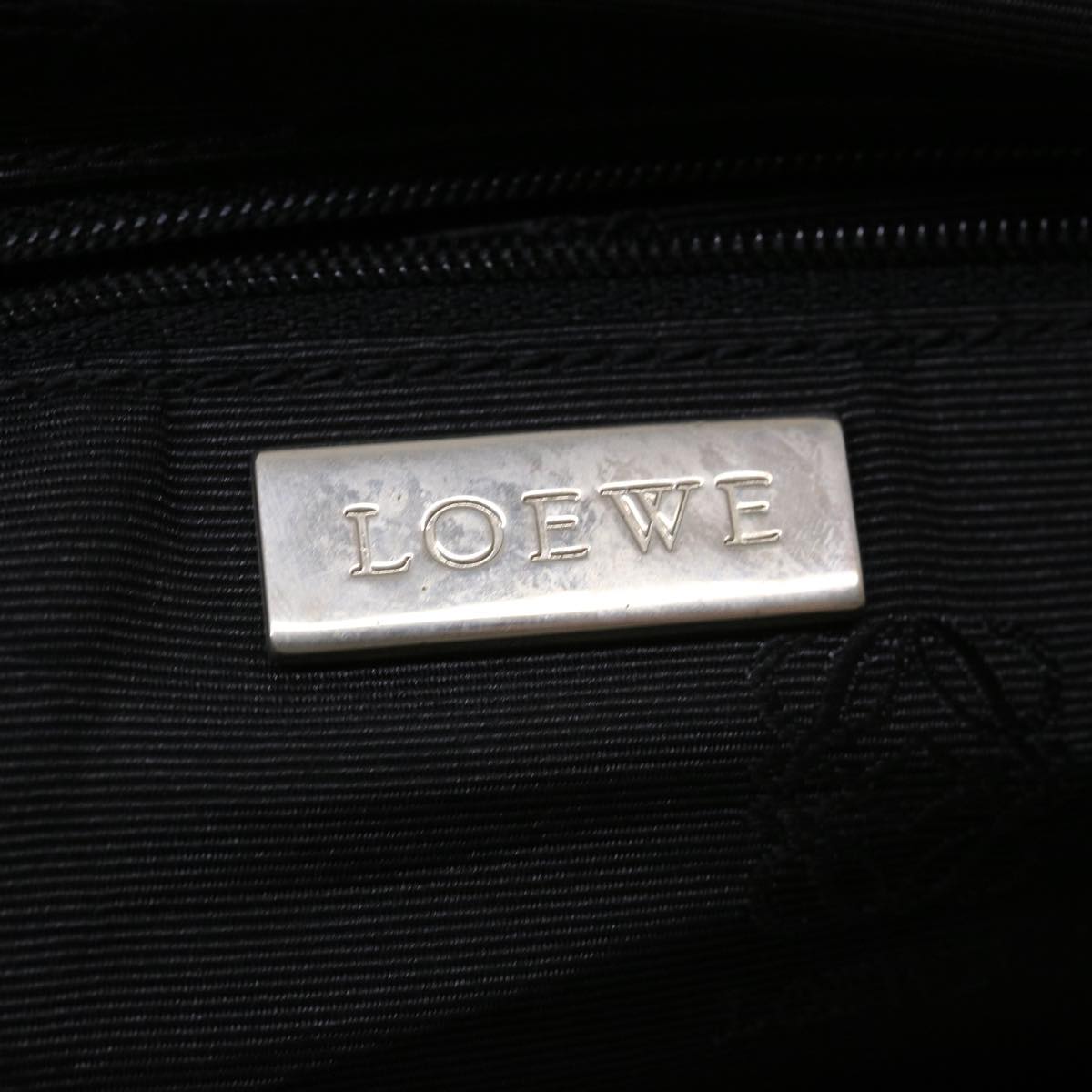 LOEWE anagram Boston Bag Leather 2way Black Auth fm2021