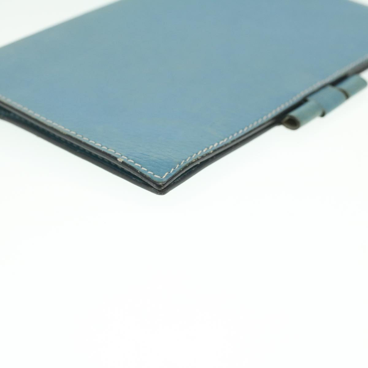 HERMES agenda Day Planner Cover Leather Blue Auth fm2077