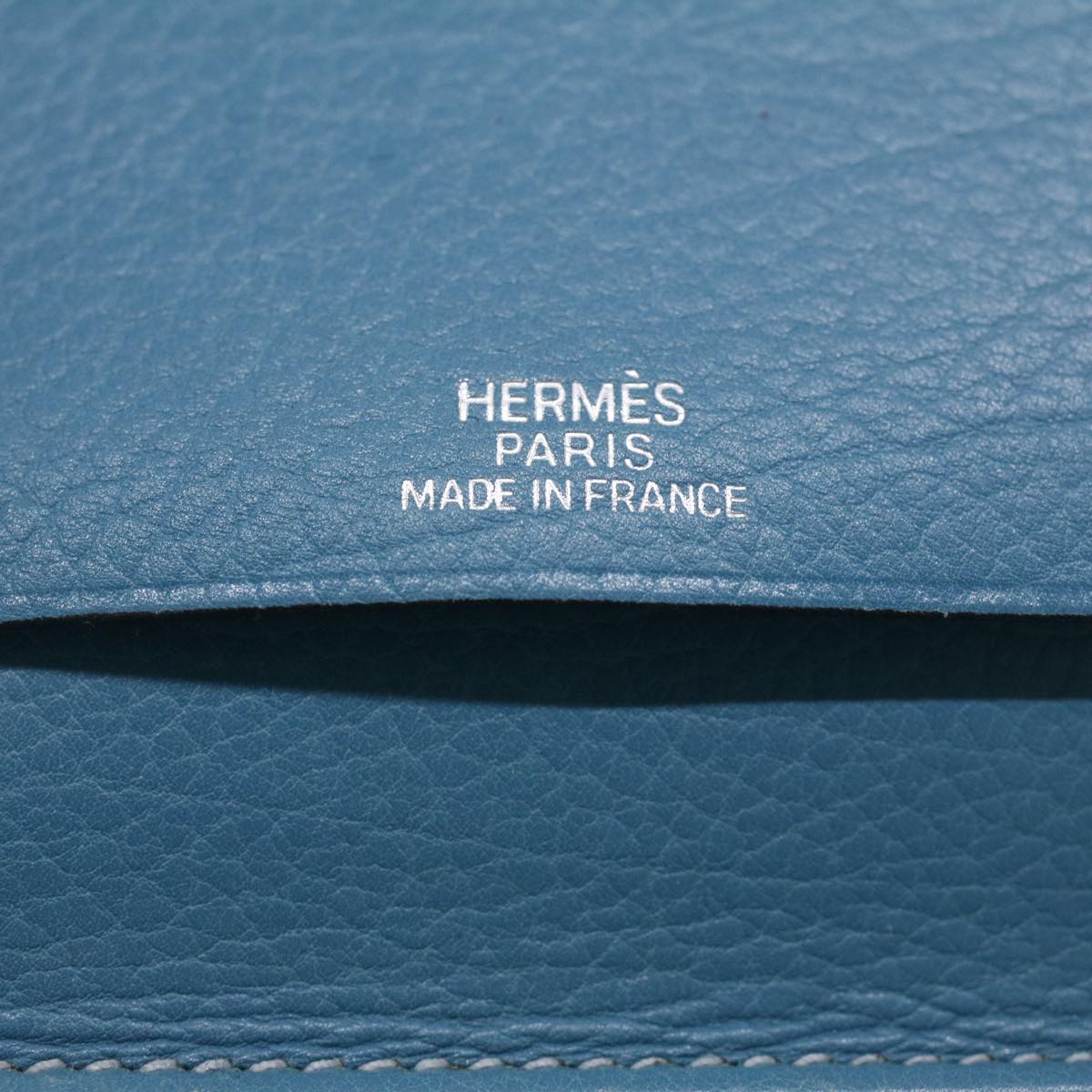 HERMES agenda Day Planner Cover Leather Blue Auth fm2077