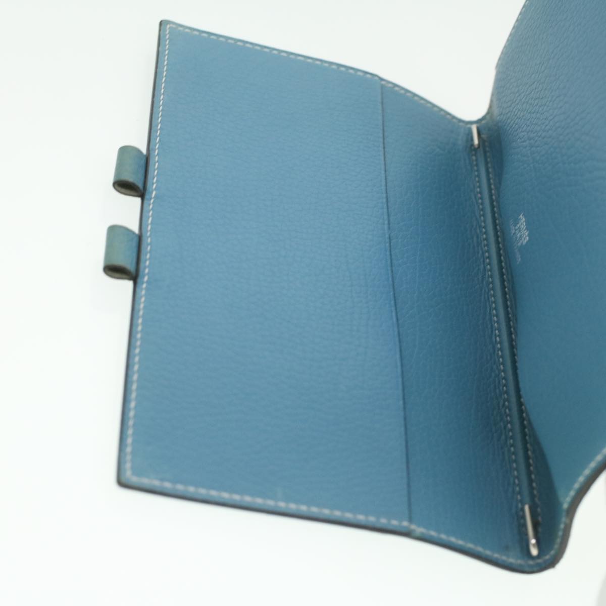 HERMES agenda Day Planner Cover Leather Blue Auth fm2077