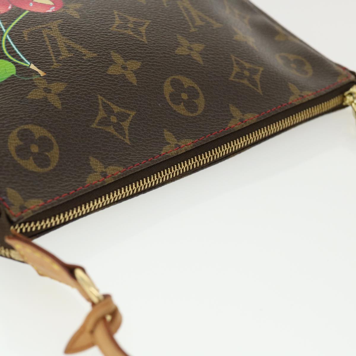 LOUIS VUITTON Monogram Cherry Pochette Accessoires Pouch M95008 LV Auth fm2079