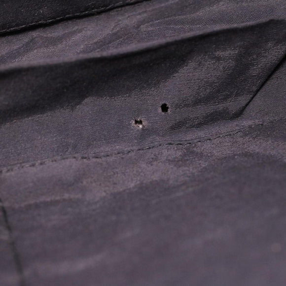 HERMES Fourre Tout Clutch Bag Canvas Black 2110-23 Auth fm2098