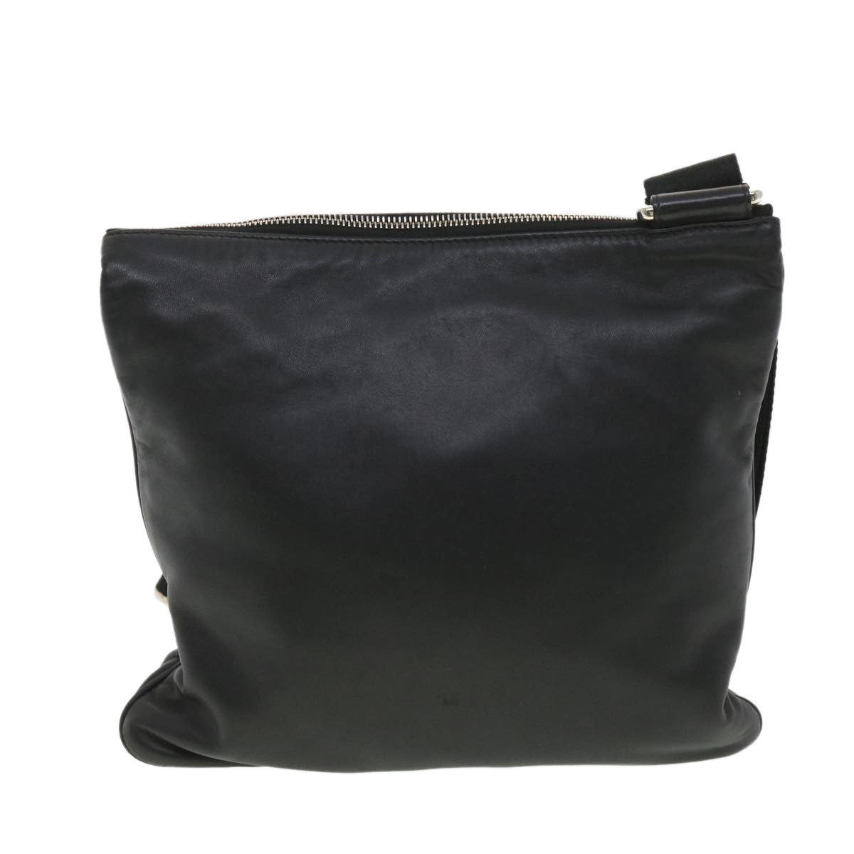 LOEWE anagram Shoulder Bag Leather Black Auth fm2140 - 0