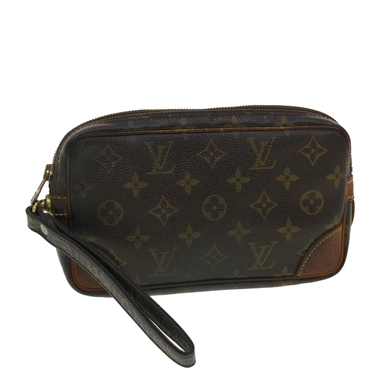 LOUIS VUITTON Monogram Marly Dragonne PM Clutch Bag M51827 LV Auth fm2190