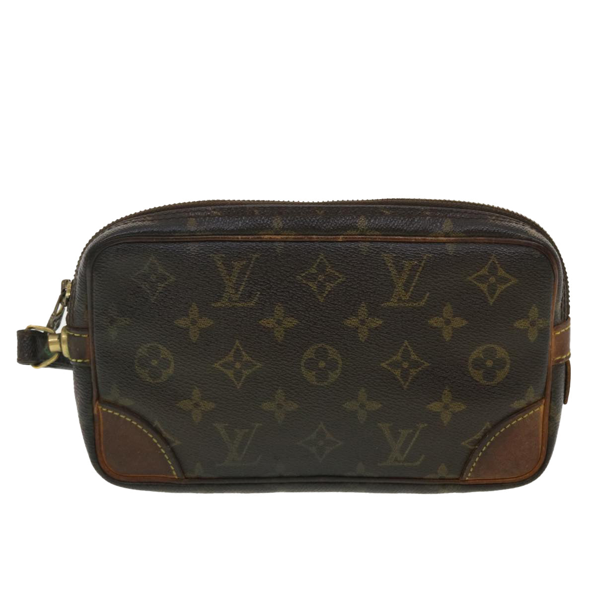 LOUIS VUITTON Monogram Marly Dragonne PM Clutch Bag M51827 LV Auth fm2190