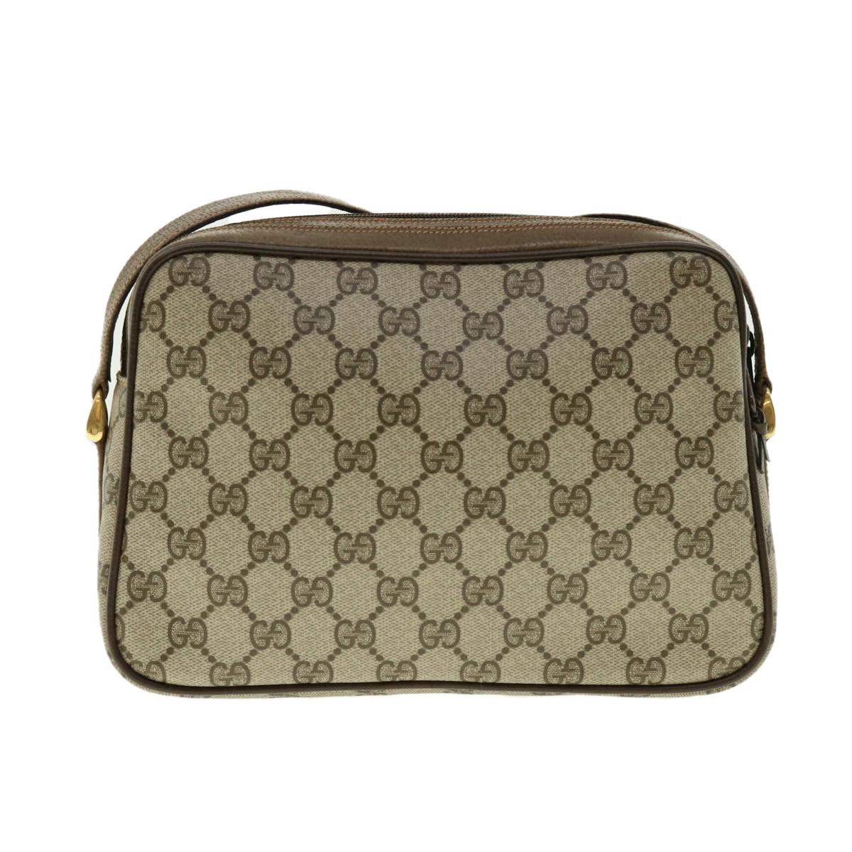 GUCCI GG Canvas Web Sherry Line Shoulder Bag Beige Red Green Auth fm2200