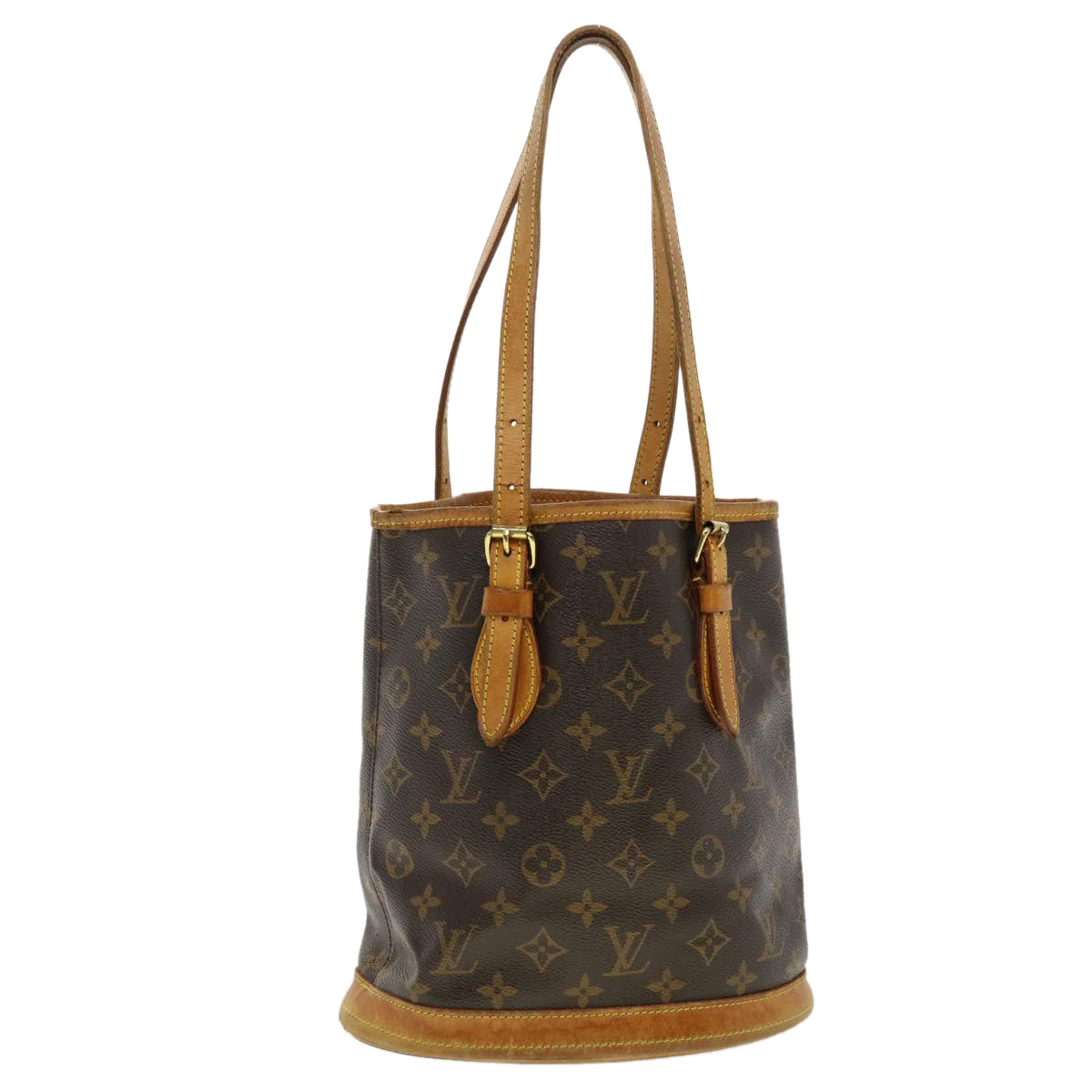 LOUIS VUITTON Monogram Bucket PM Shoulder Bag M42238 LV Auth fm2248