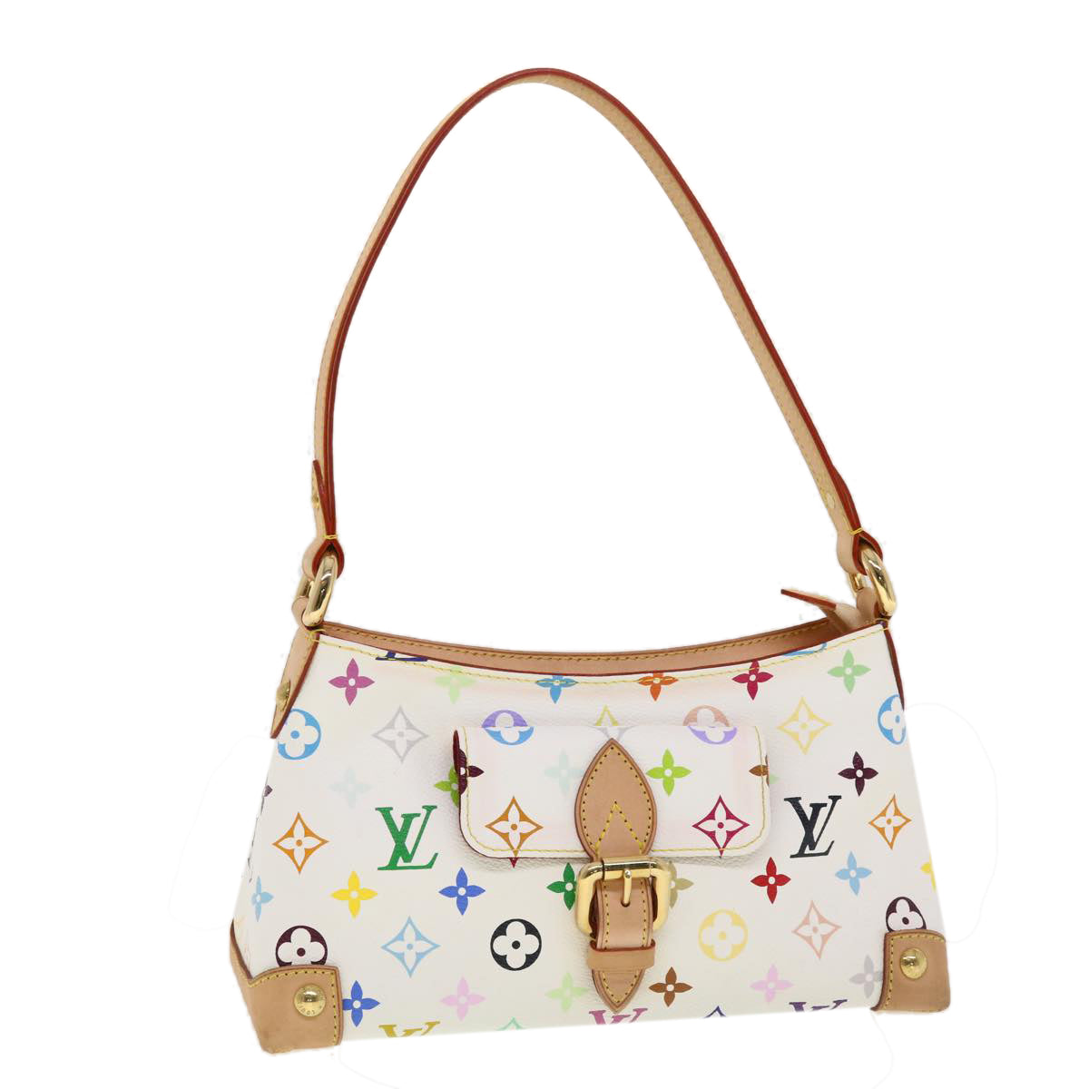 LOUIS VUITTON Monogram Multicolor Eliza Shoulder Bag White M40098 LV Auth fm2252