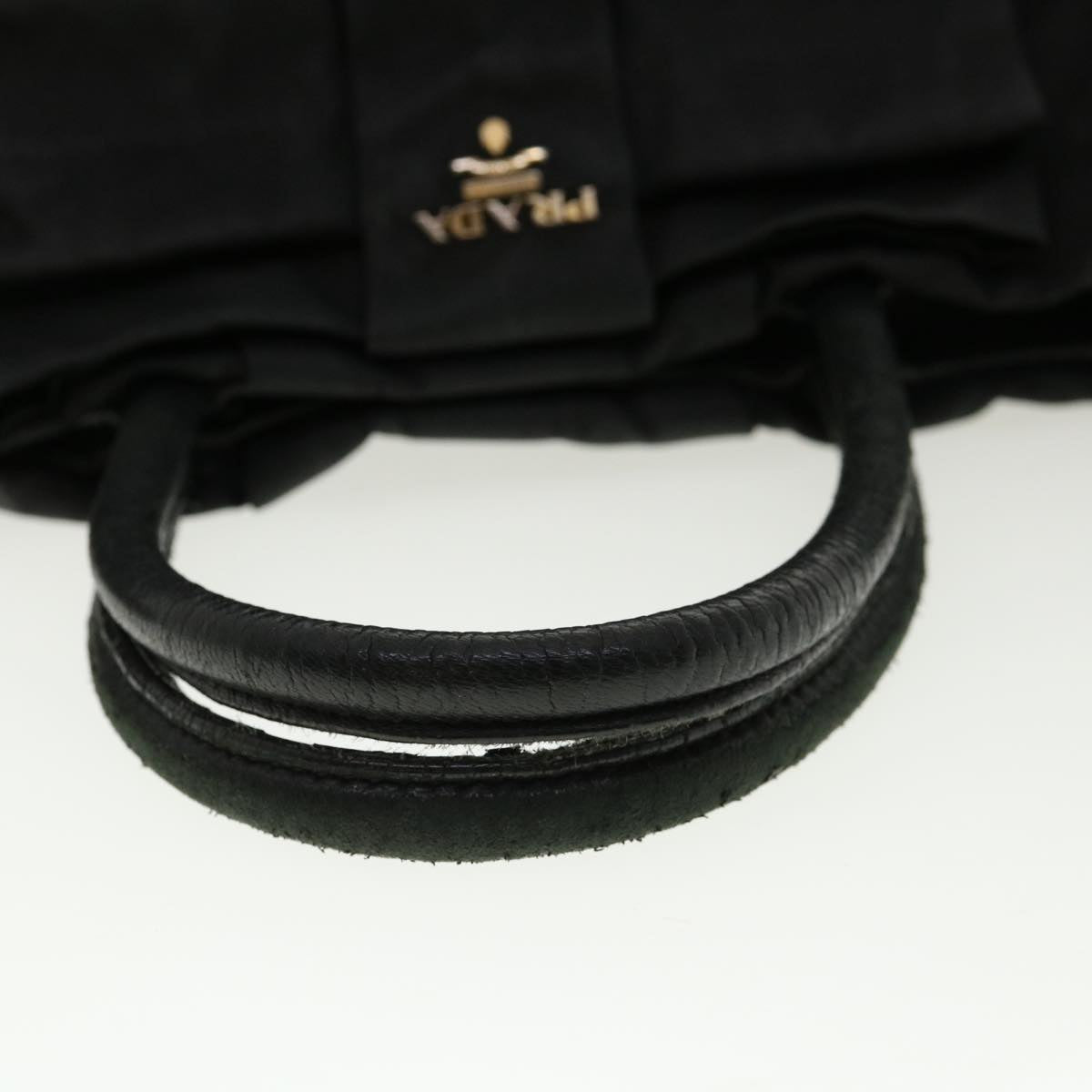 PRADA Hand Bag Nylon Black Auth fm2265