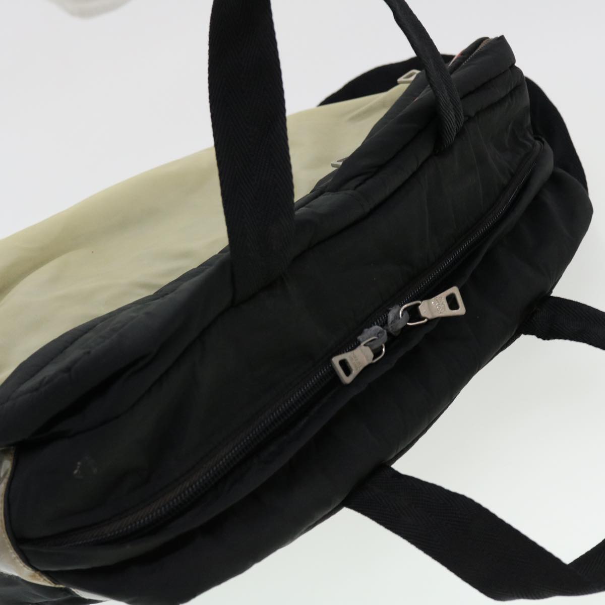 PRADA Hand Bag Nylon Black Auth fm2266