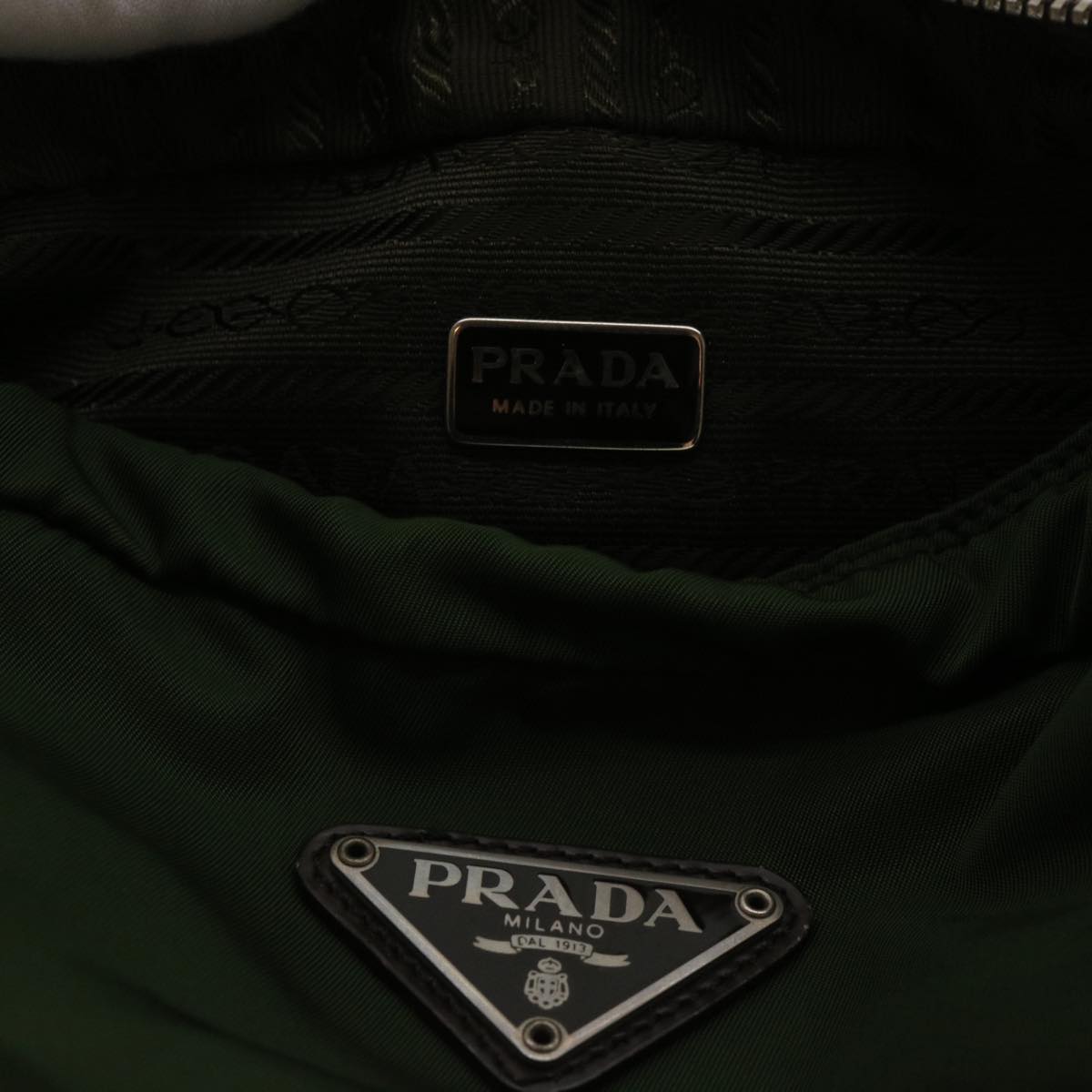 PRADA Pouch Nylon Khaki Auth fm2270