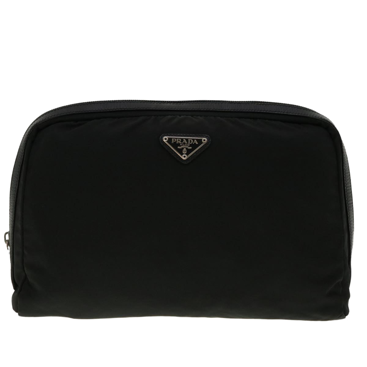 PRADA Pouch Nylon Black Auth fm2276