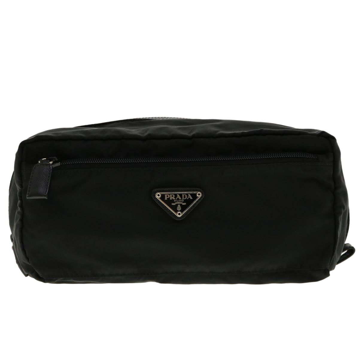 PRADA Pouch Nylon Black Auth fm2277