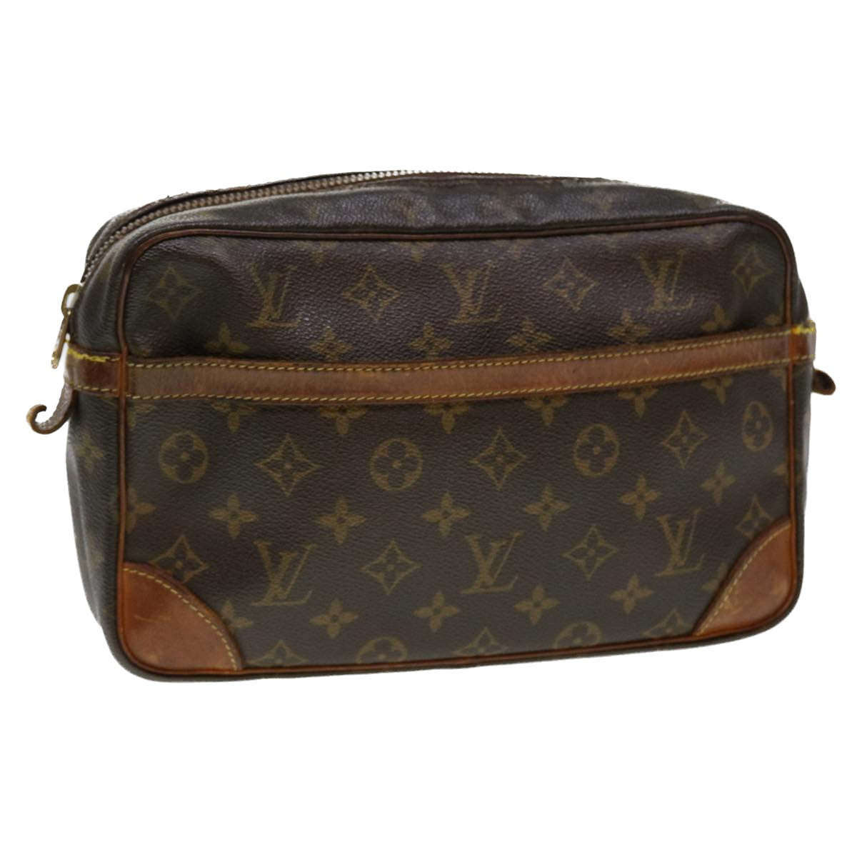 LOUIS VUITTON Monogram Compiegne 28 Clutch Bag M51845 LV Auth fm2280