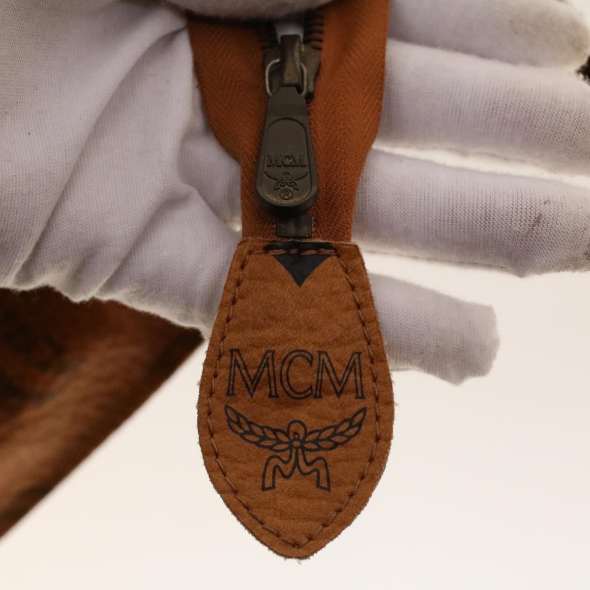 MCM Vicetos Logogram Shoulder Bag PVC Leather Brown Auth fm2311