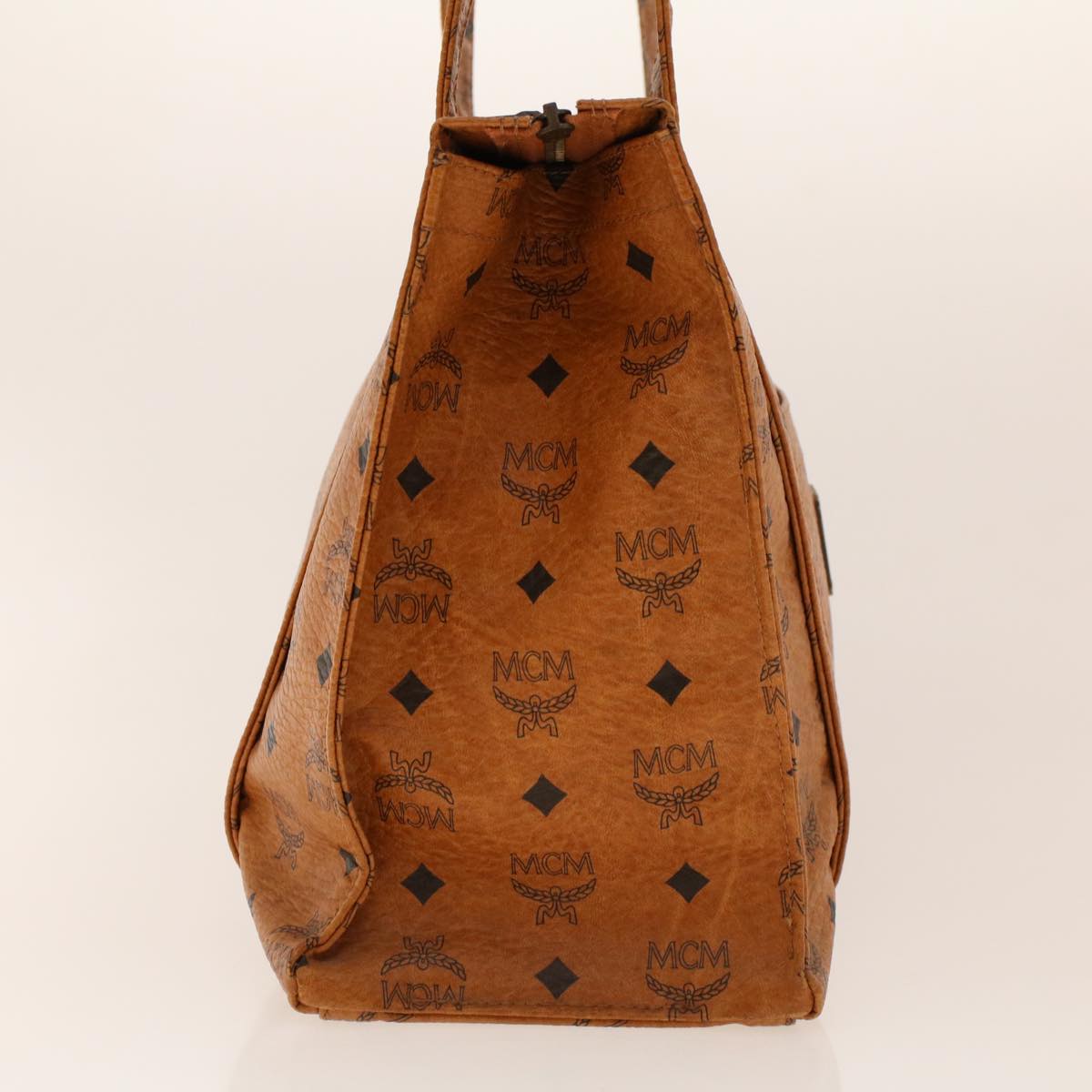 MCM Vicetos Logogram Shoulder Bag PVC Leather Brown Auth fm2311