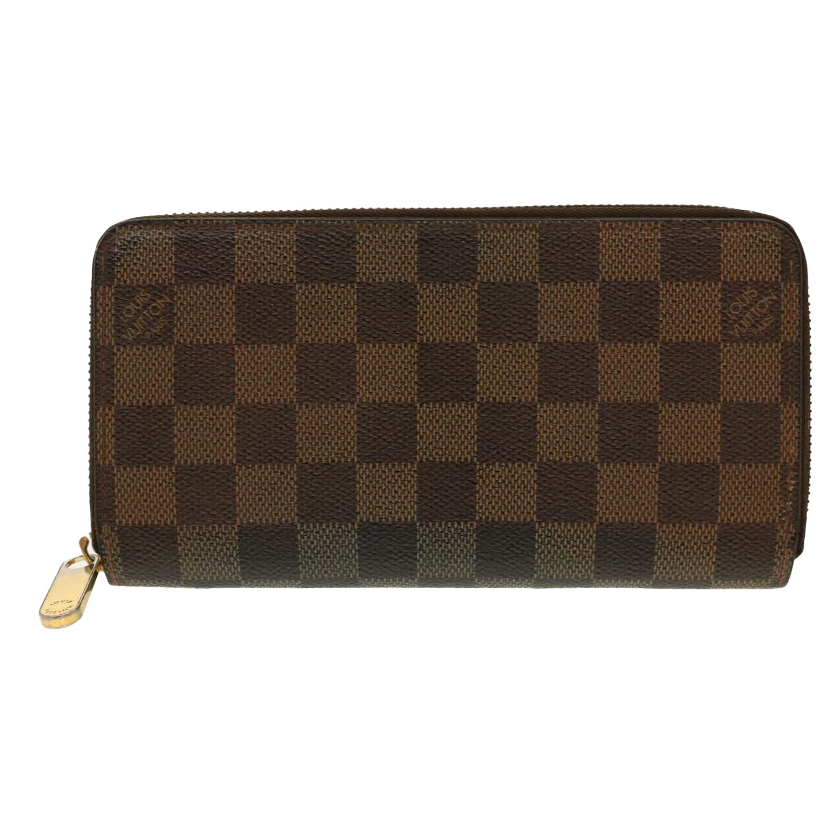 LOUIS VUITTON Damier Ebene Zippy Wallet Long Wallet N41661 LV Auth fm2324