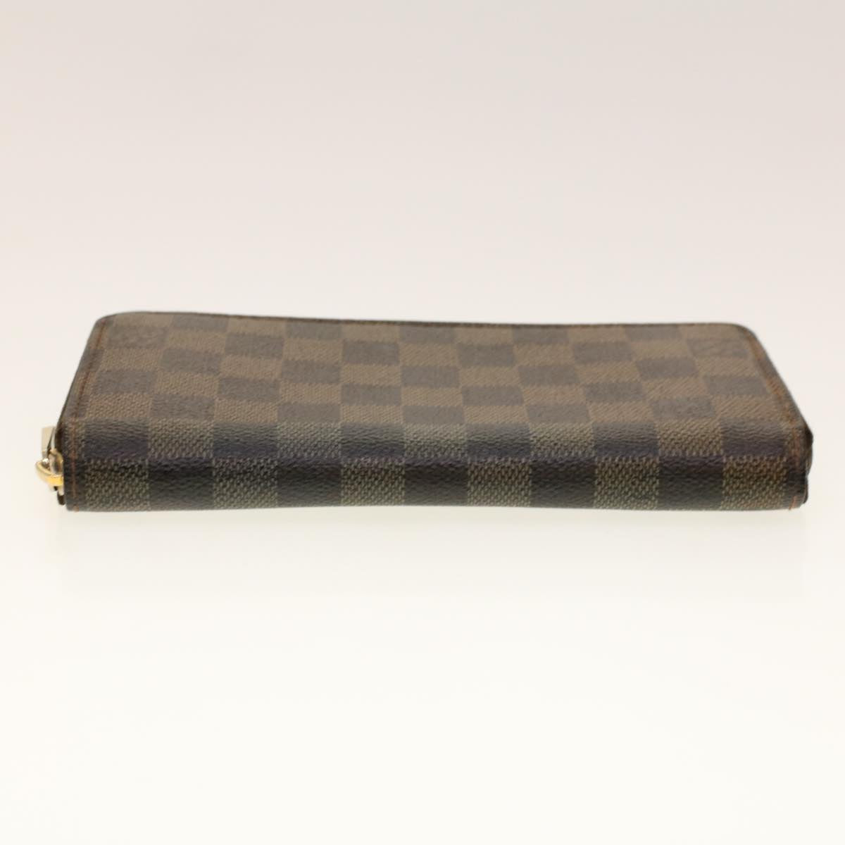 LOUIS VUITTON Damier Ebene Zippy Wallet Long Wallet N41661 LV Auth fm2324