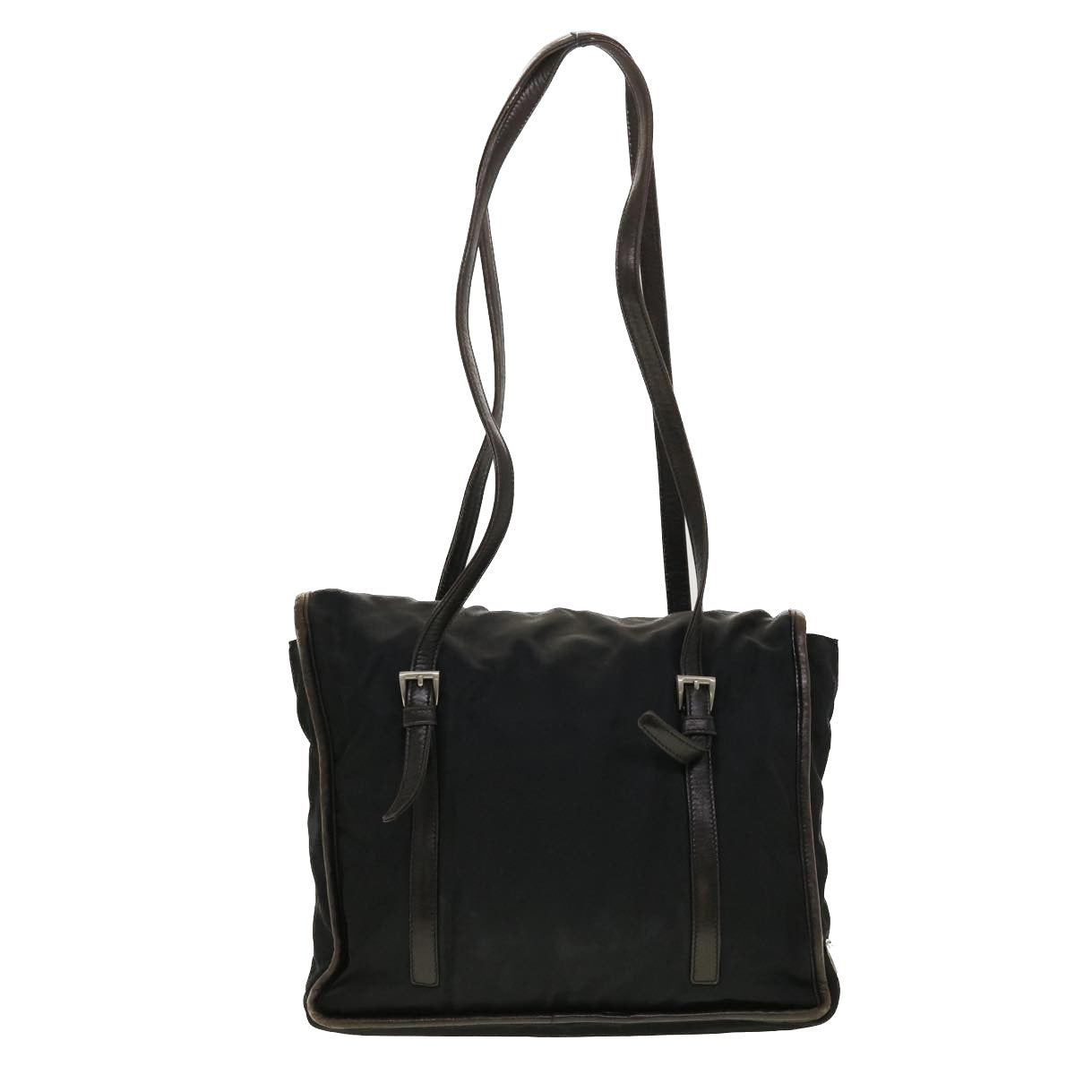 PRADA Tote Bag Nylon Black Auth fm2361