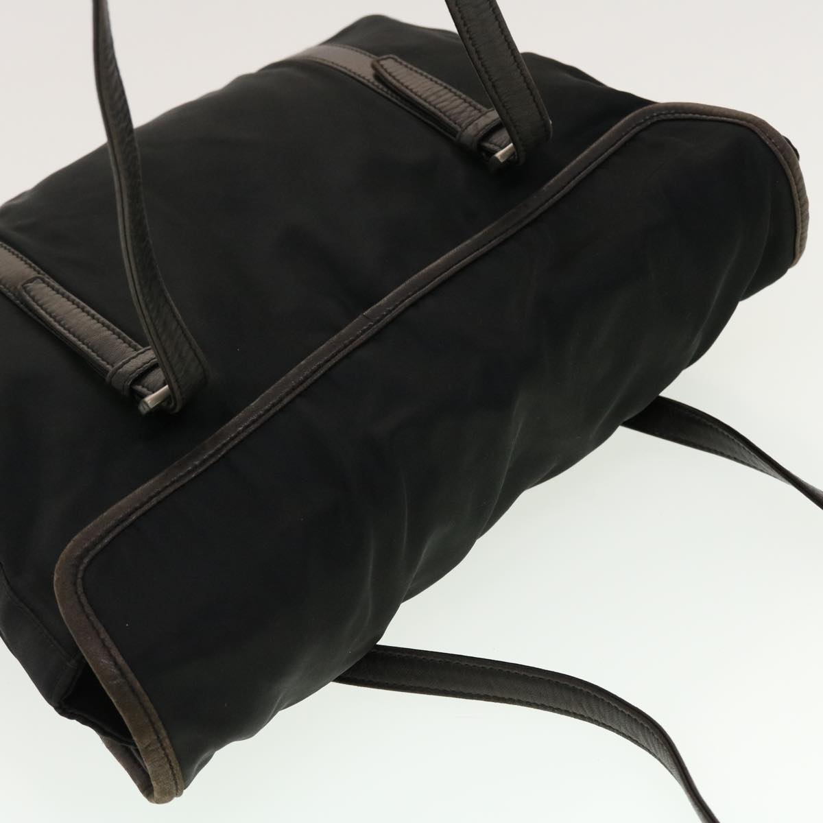 PRADA Tote Bag Nylon Black Auth fm2361