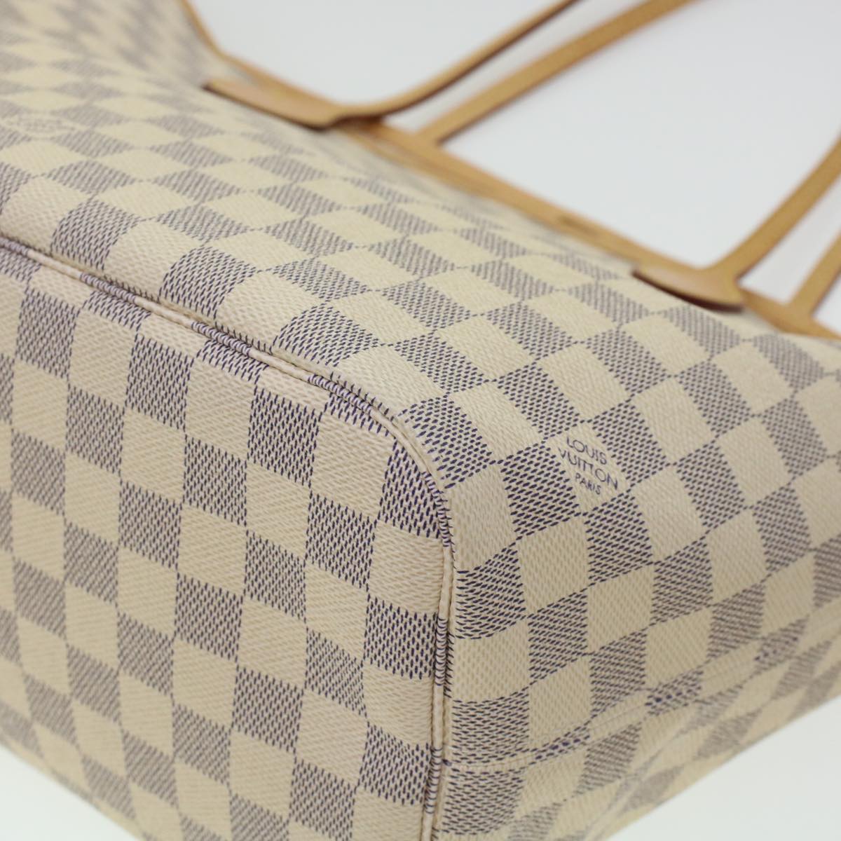 LOUIS VUITTON Damier Azur Neverfull MM Tote Bag N41605 LV Auth fm2414