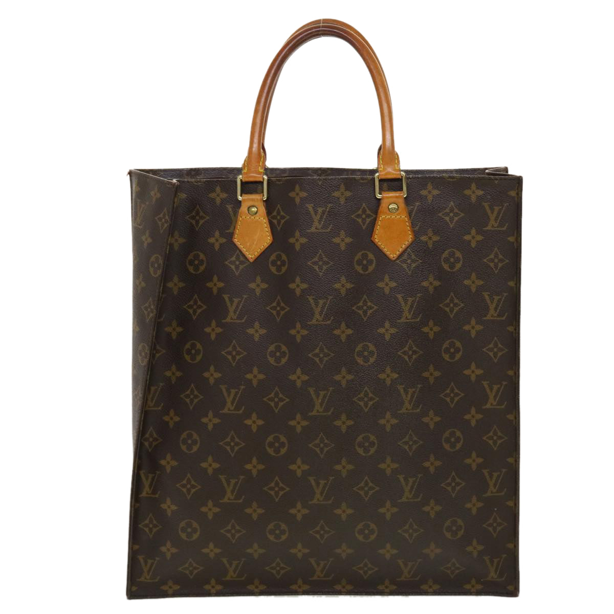 LOUIS VUITTON Monogram Sac Plat Hand Bag M51140 LV Auth fm2448 - 0