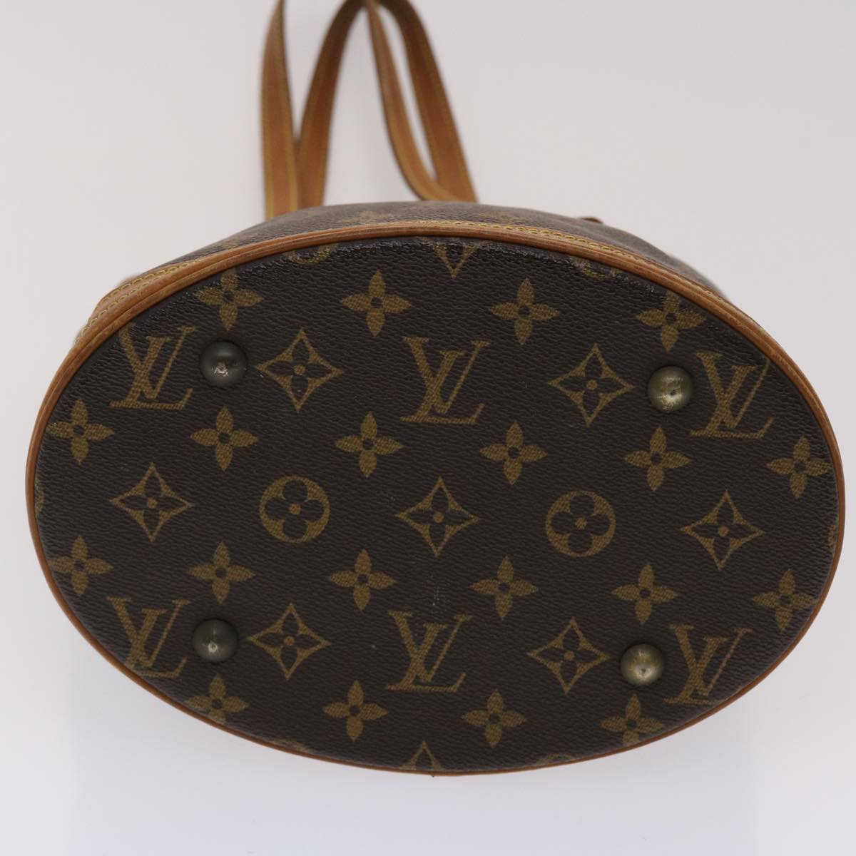 LOUIS VUITTON Monogram Bucket PM Shoulder Bag M42238 LV Auth fm2498