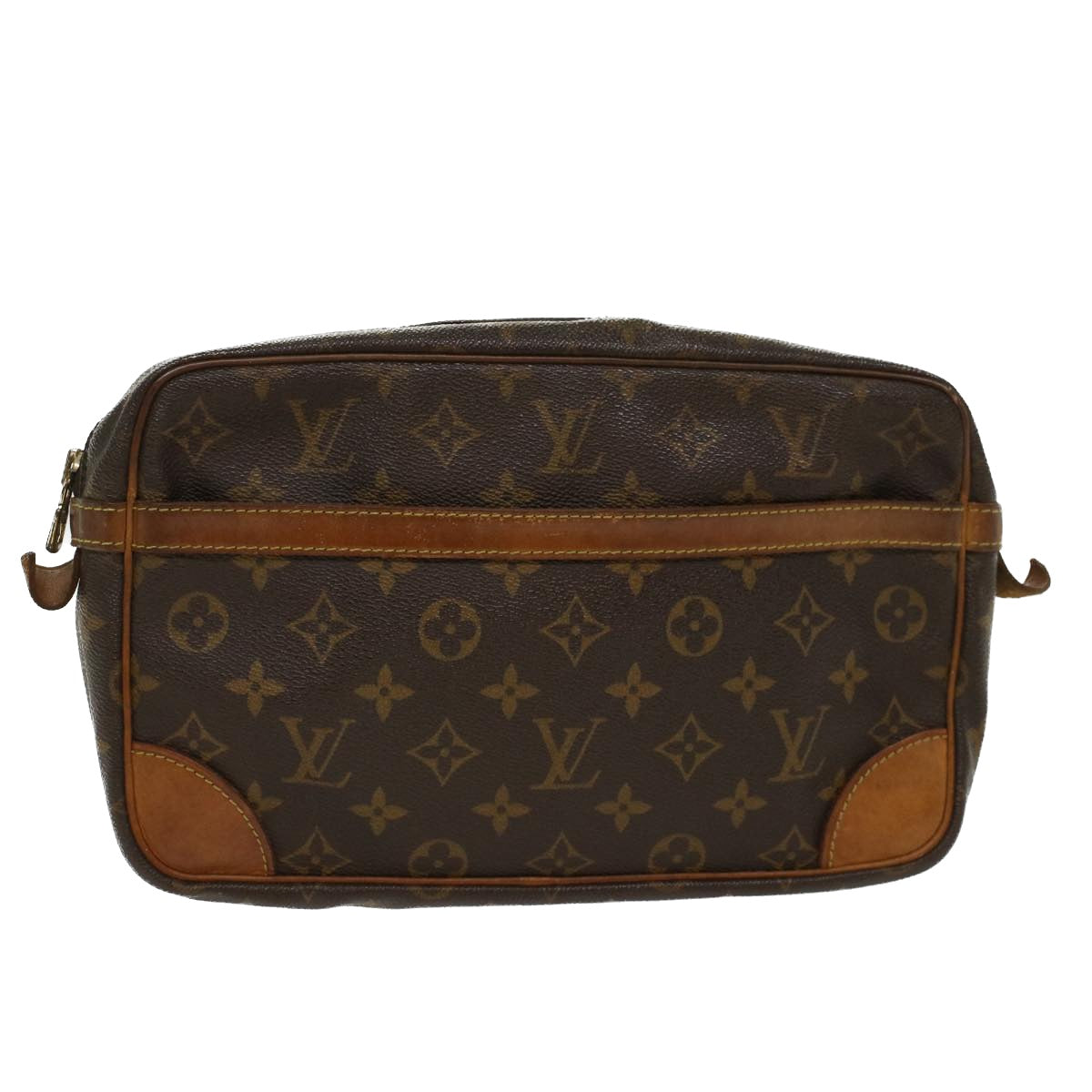 LOUIS VUITTON Monogram Compiegne 28 Clutch Bag M51845 LV Auth fm2507