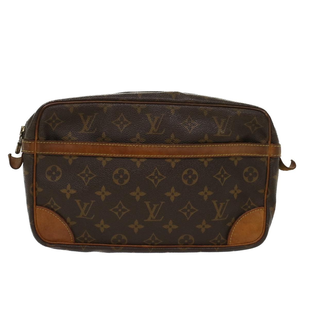 LOUIS VUITTON Monogram Compiegne 28 Clutch Bag M51845 LV Auth fm2507