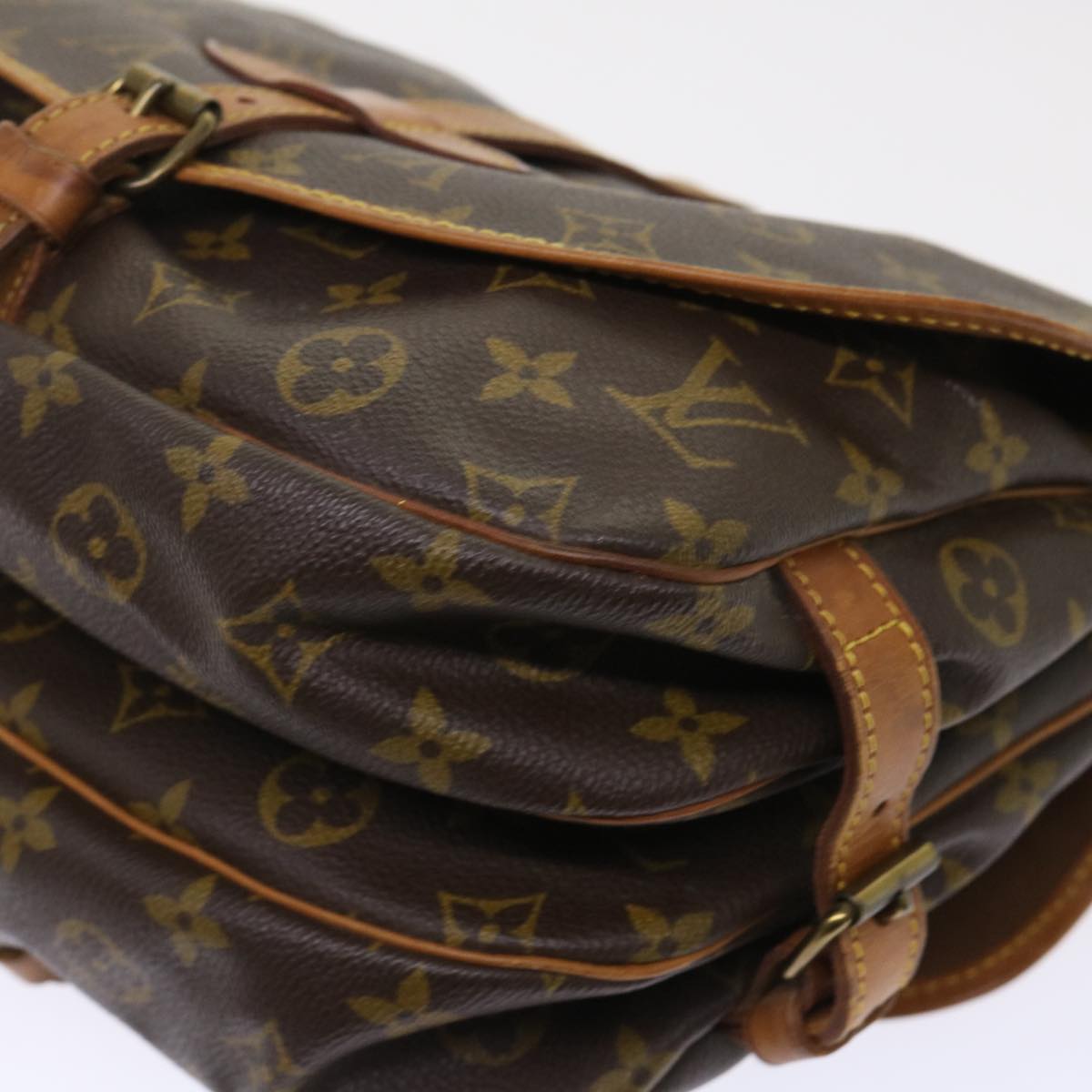 LOUIS VUITTON Monogram Saumur 30 Shoulder Bag M42256 LV Auth fm2511