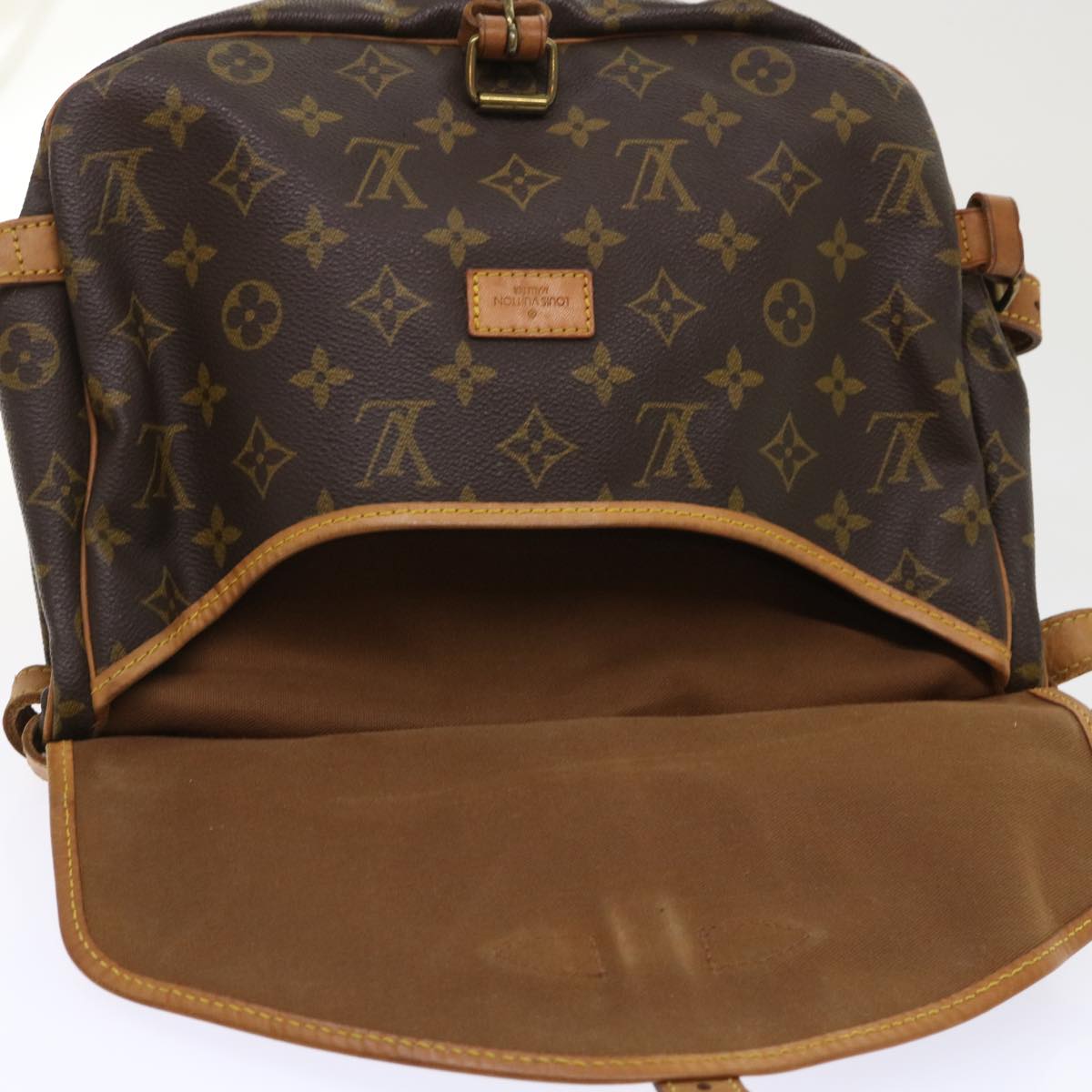 LOUIS VUITTON Monogram Saumur 30 Shoulder Bag M42256 LV Auth fm2511