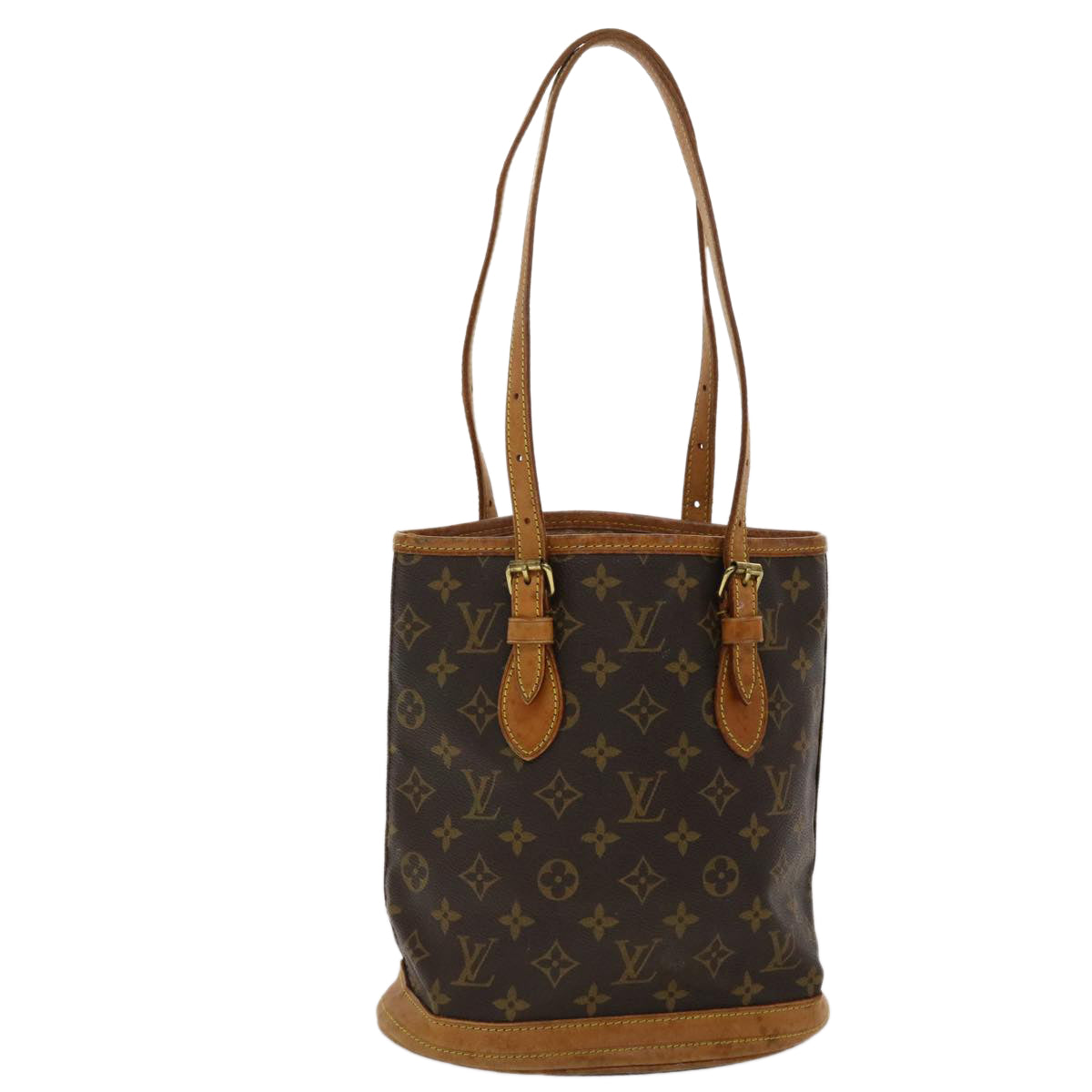 LOUIS VUITTON Monogram Bucket PM Shoulder Bag M42238 LV Auth fm2514