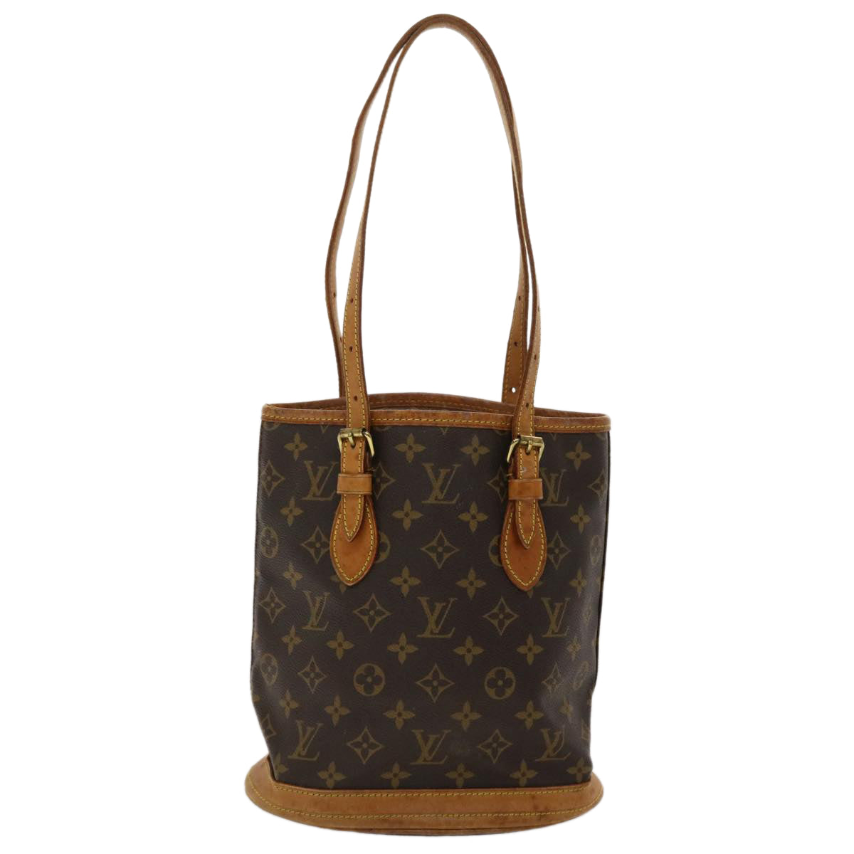 LOUIS VUITTON Monogram Bucket PM Shoulder Bag M42238 LV Auth fm2514