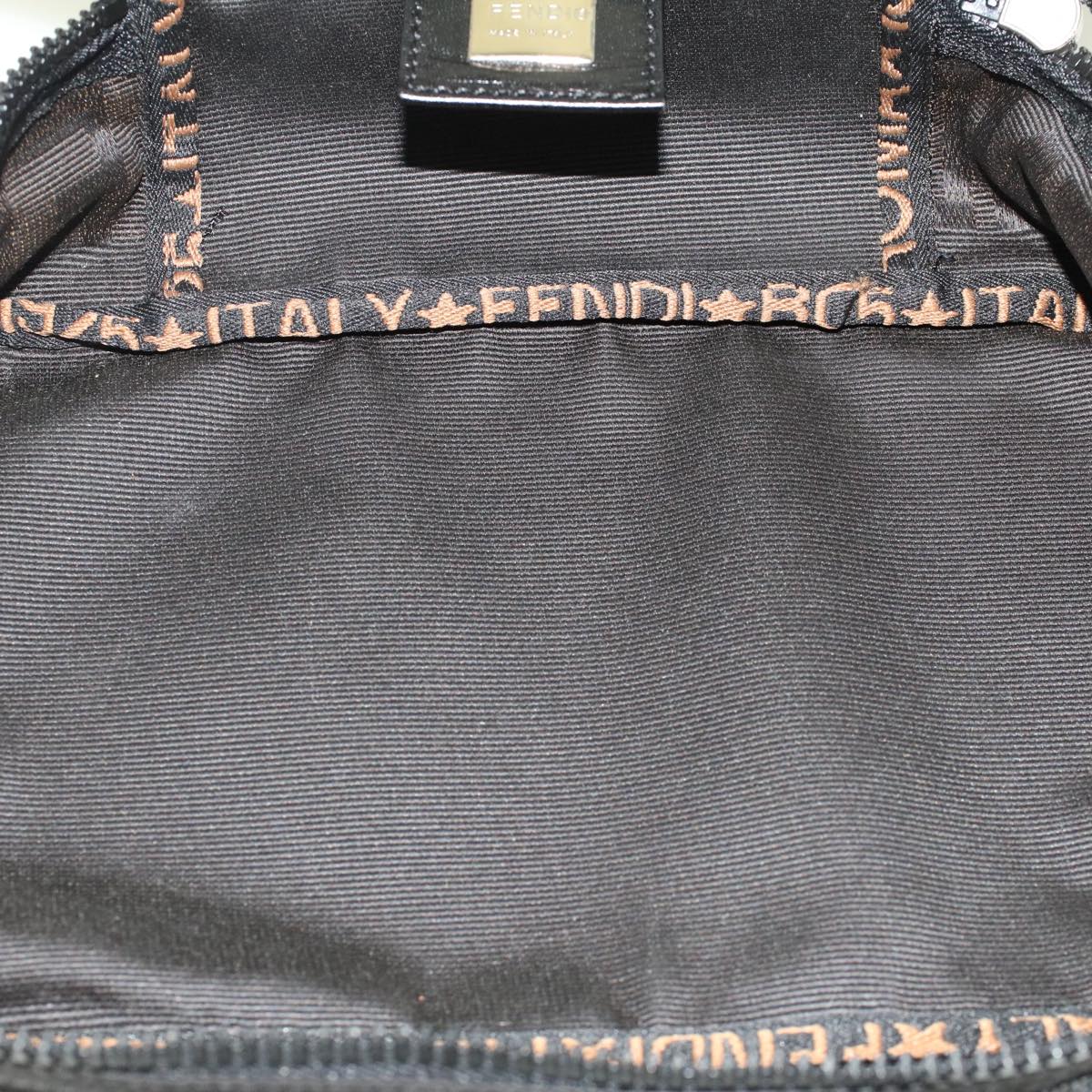 FENDI Hand Bag Nylon Black Auth fm2555