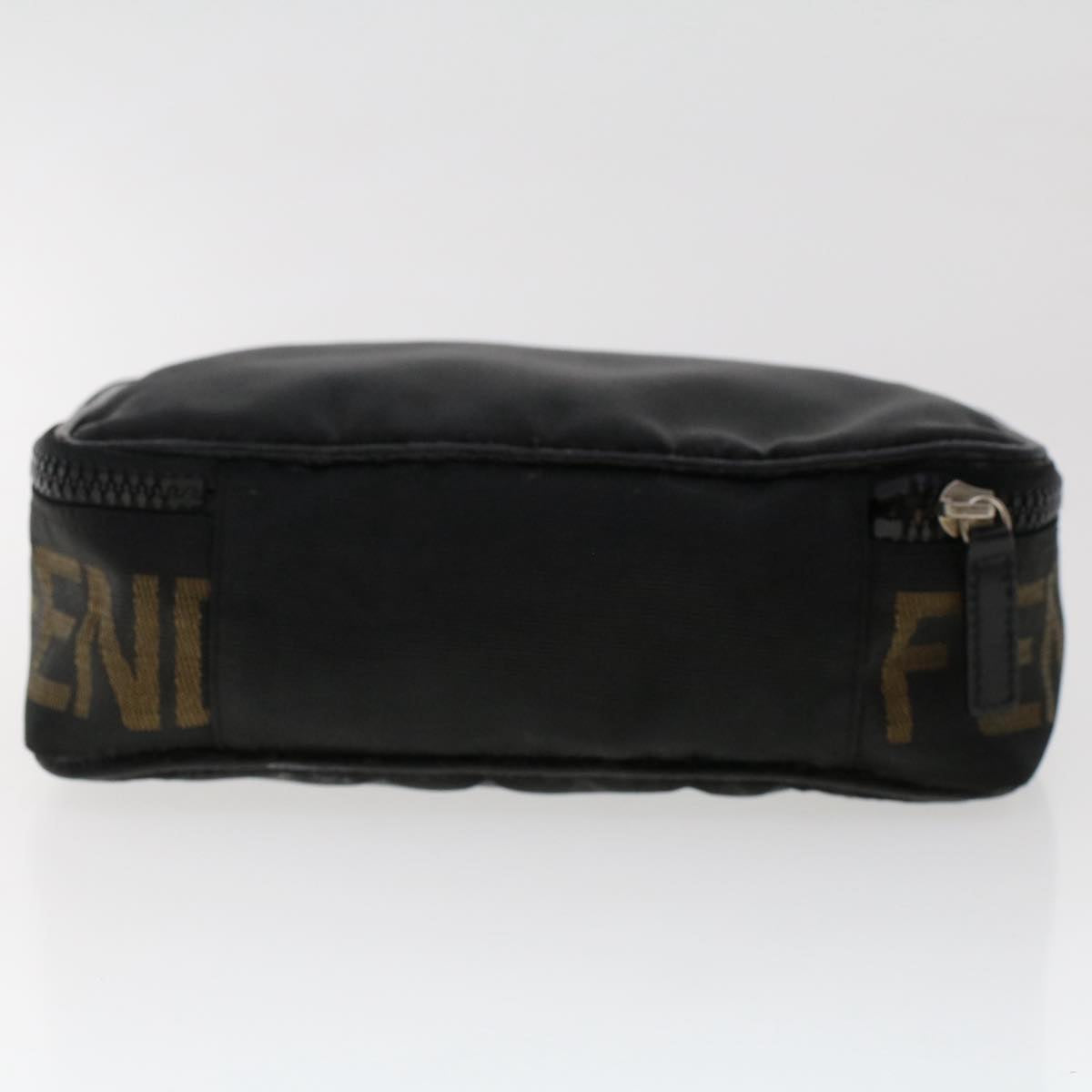 FENDI Hand Bag Nylon Black Auth fm2555