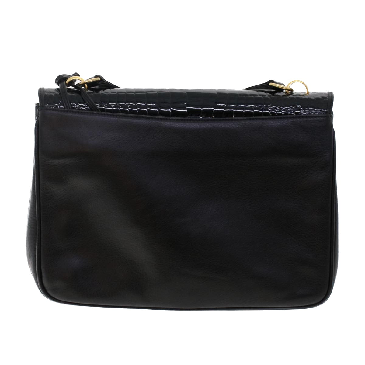 BALLY Shoulder Bag Patent leather Black Auth fm2583 - 0