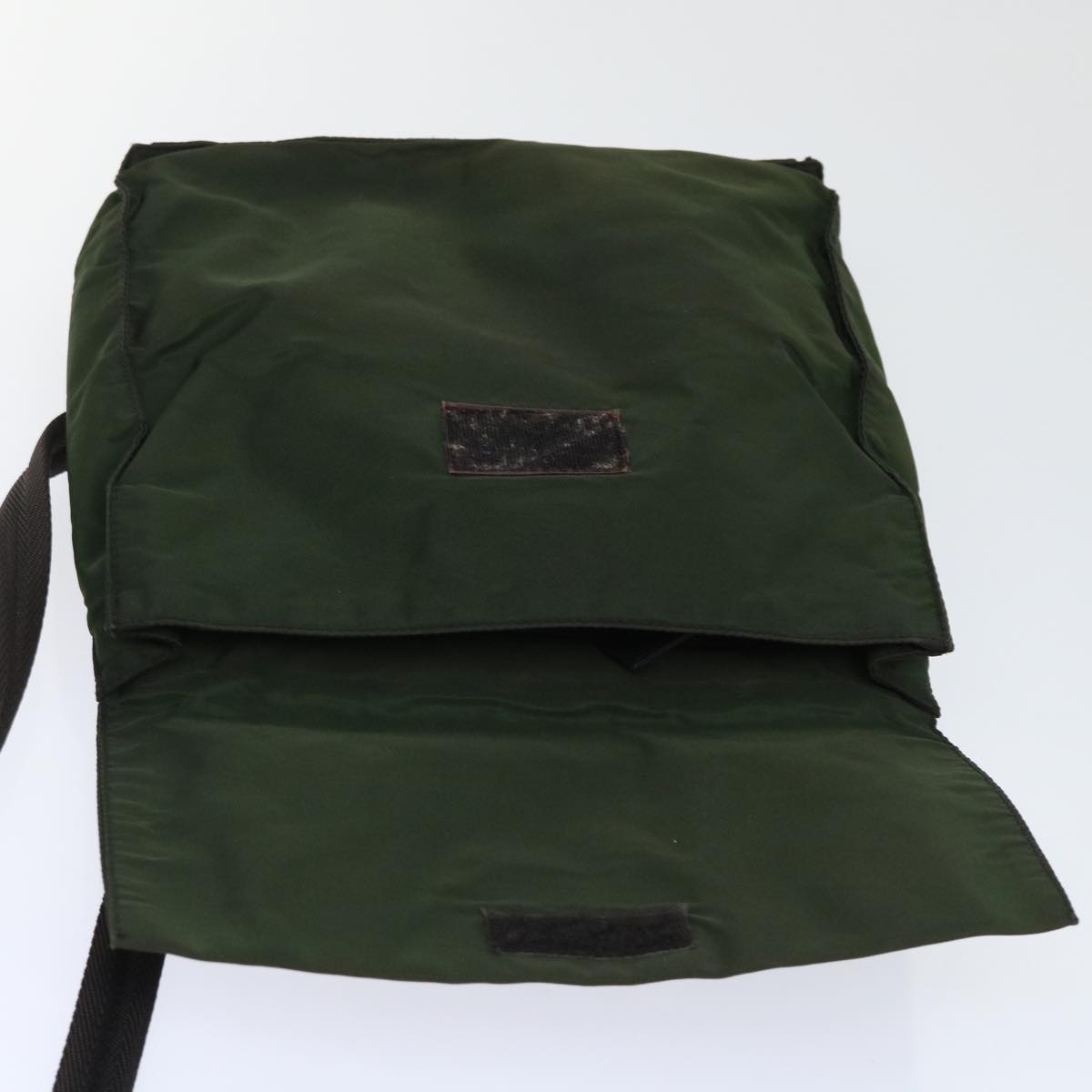 PRADA Shoulder Bag Nylon Green Auth fm2606
