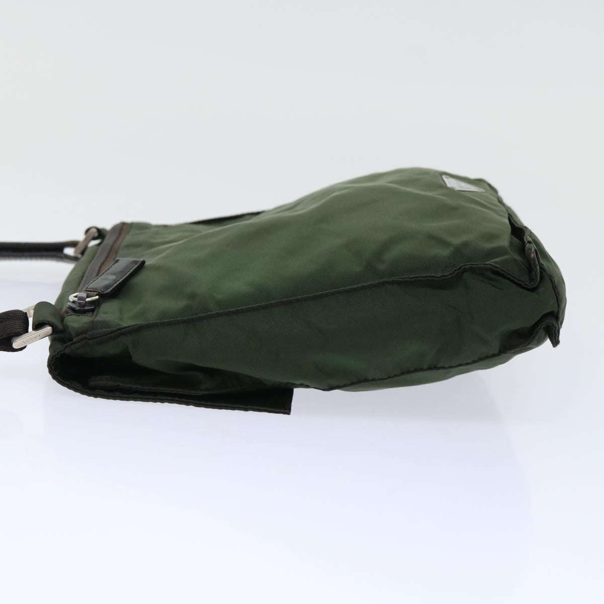 PRADA Shoulder Bag Nylon Green Auth fm2606