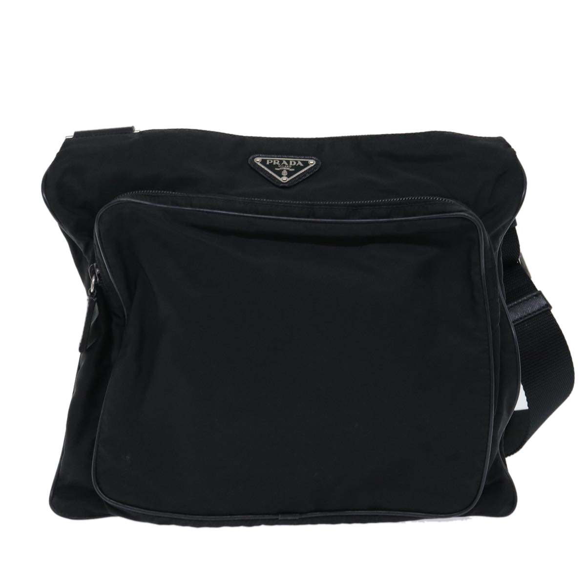 PRADA Shoulder Bag Nylon Black Auth fm2612