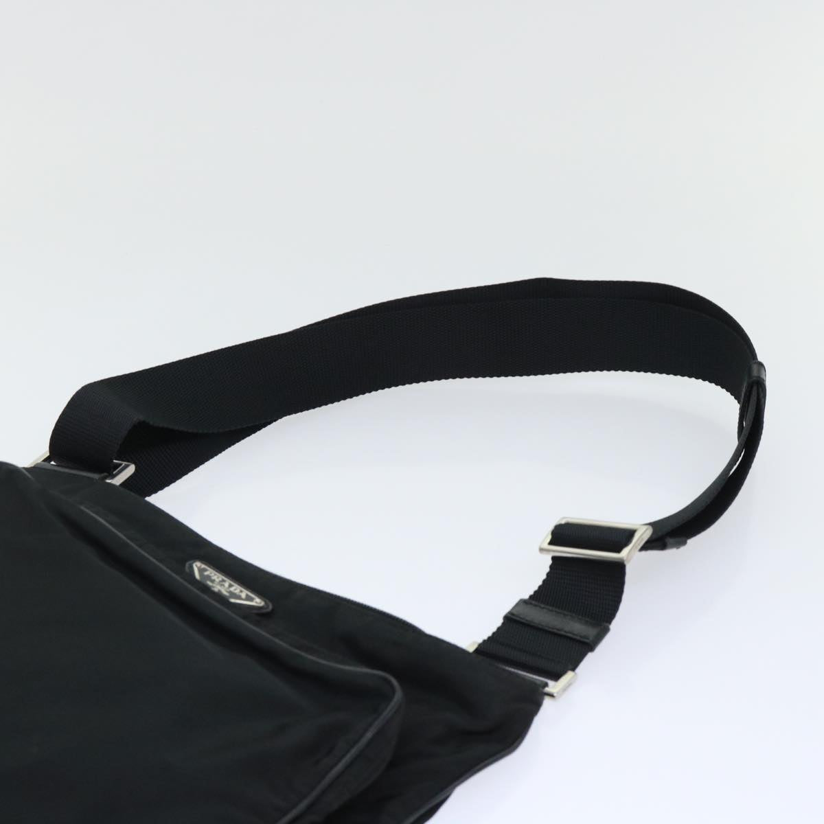 PRADA Shoulder Bag Nylon Black Auth fm2612
