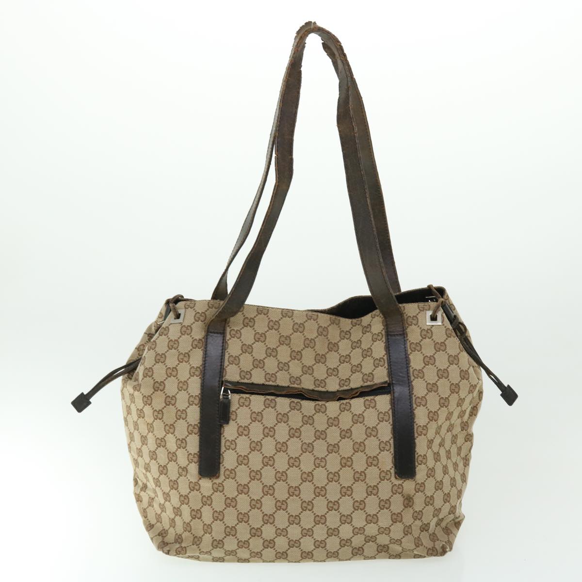 GUCCI GG Canvas Shoulder Bag 2Set Beige Brown Auth fm2657