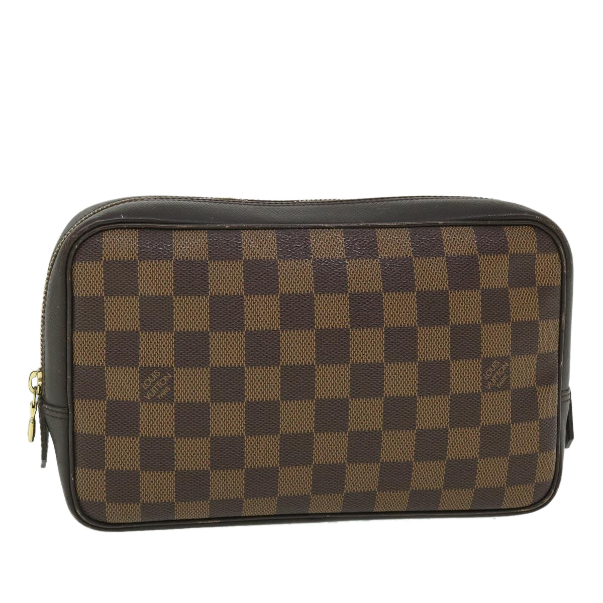 LOUIS VUITTON Damier Ebene Trousse Toilette Clutch Bag N47623 LV Auth fm2691