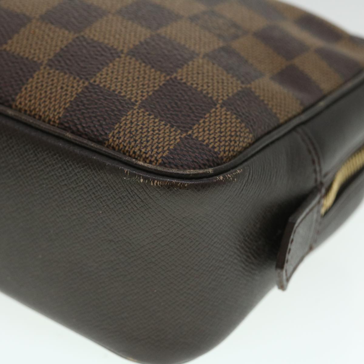 LOUIS VUITTON Damier Ebene Trousse Toilette Clutch Bag N47623 LV Auth fm2691