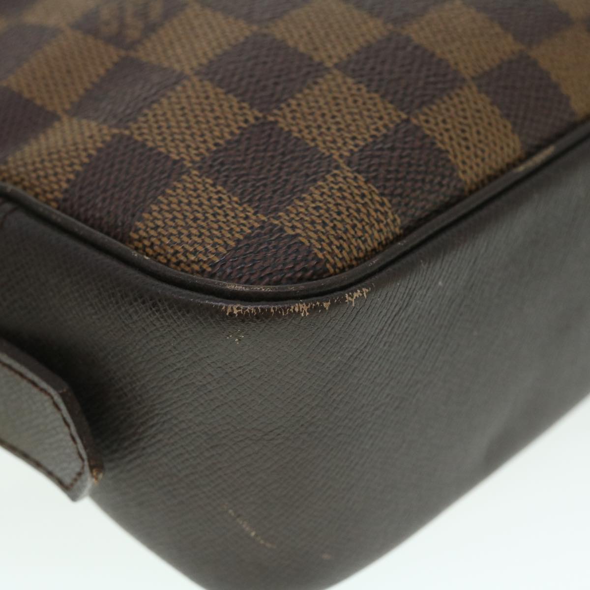 LOUIS VUITTON Damier Ebene Trousse Toilette Clutch Bag N47623 LV Auth fm2691