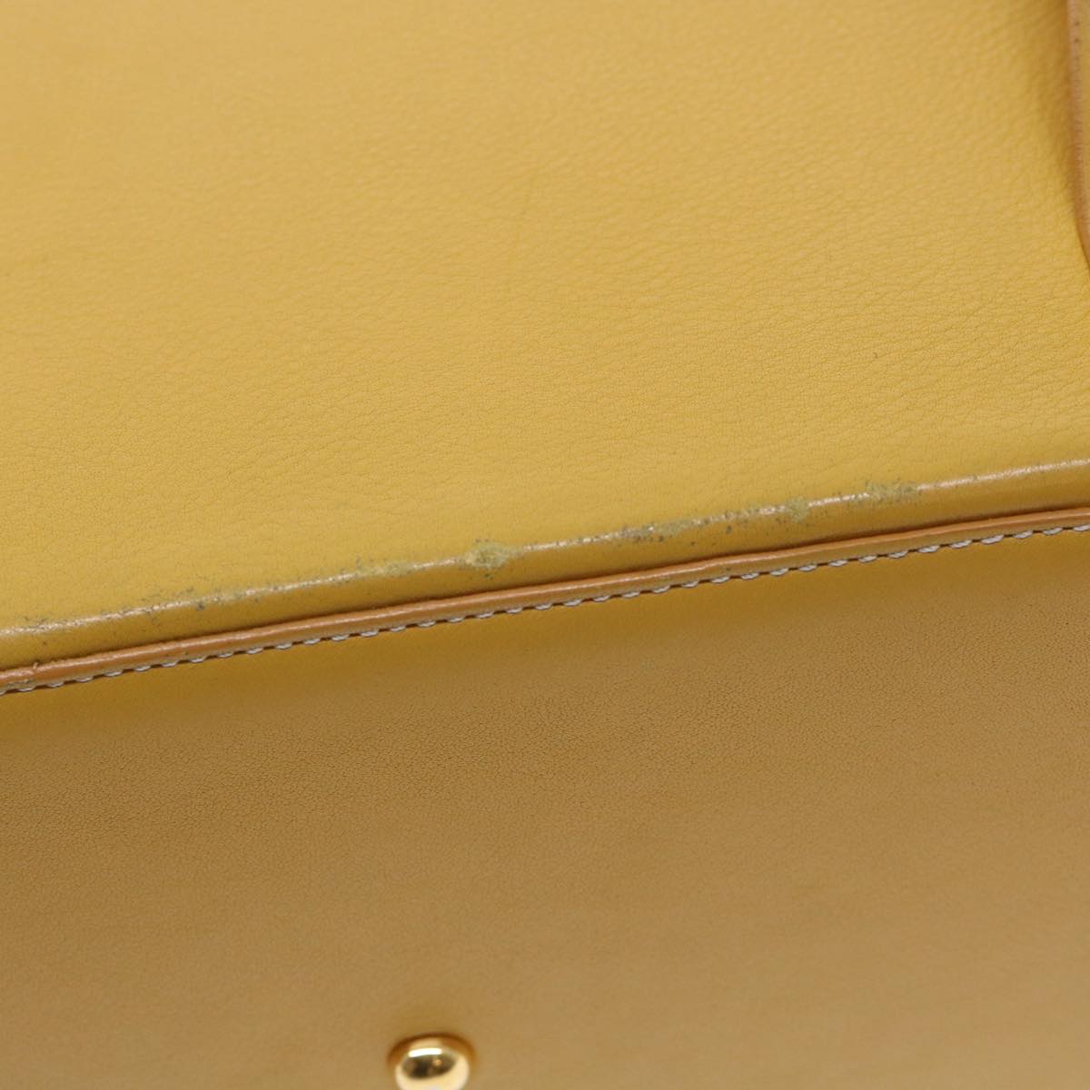 LOEWE Anton Shoulder Bag Leather Yellow Auth fm2698