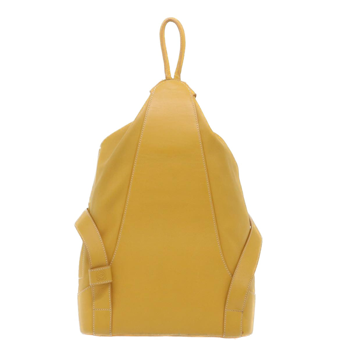 LOEWE Anton Shoulder Bag Leather Yellow Auth fm2698