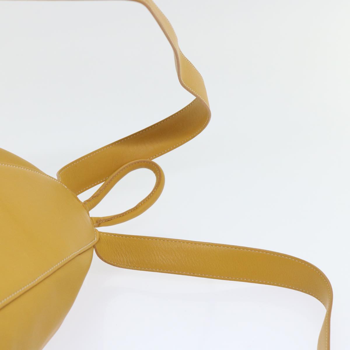 LOEWE Anton Shoulder Bag Leather Yellow Auth fm2698