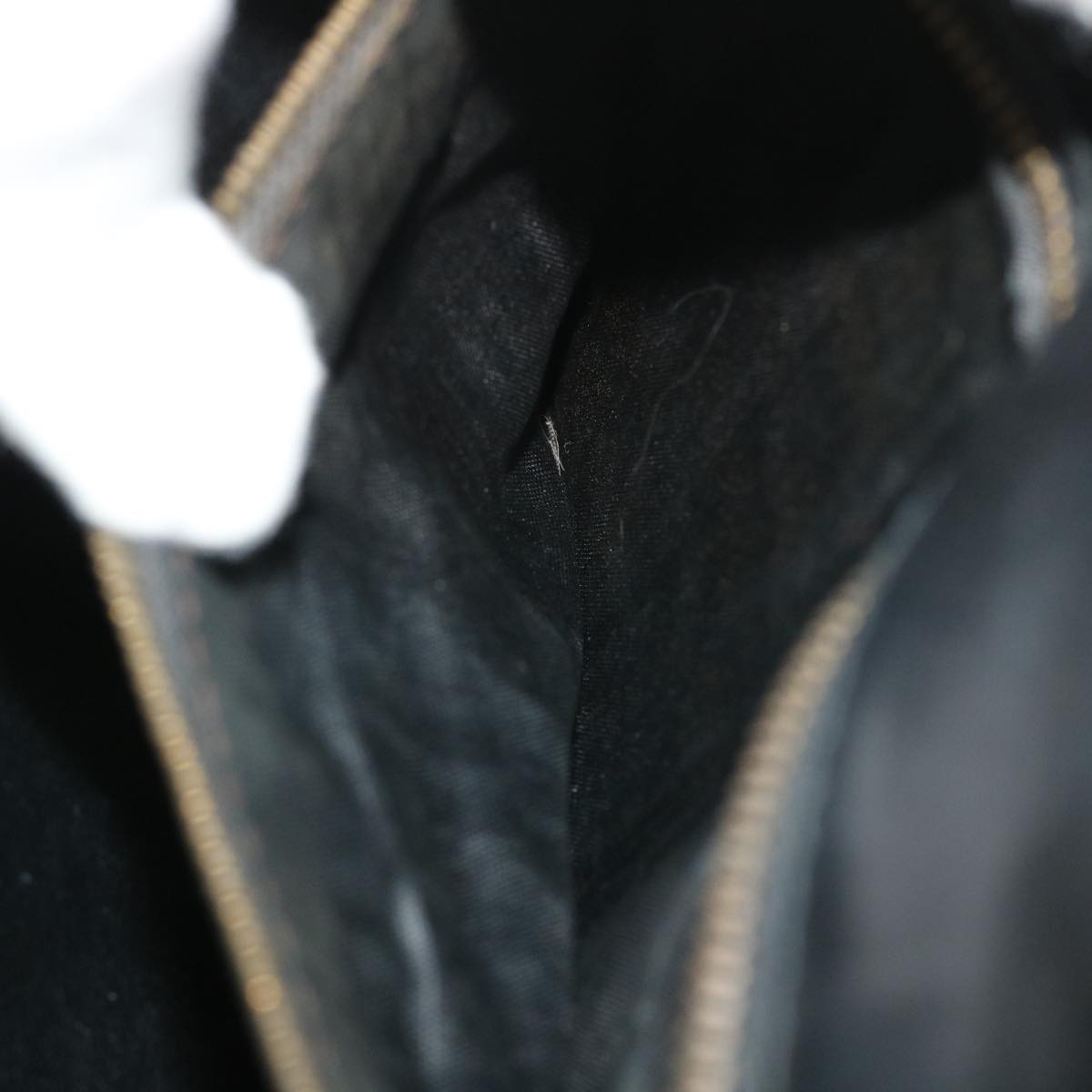 CELINE Horse Carriage Shoulder Bag Leather Black Auth fm2707
